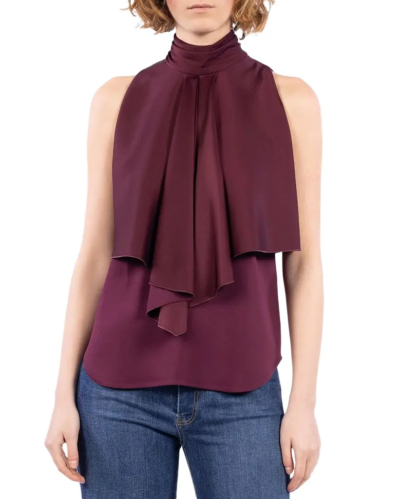 CALLAS Milano Belinda Sleeveless Bias Paneled Top