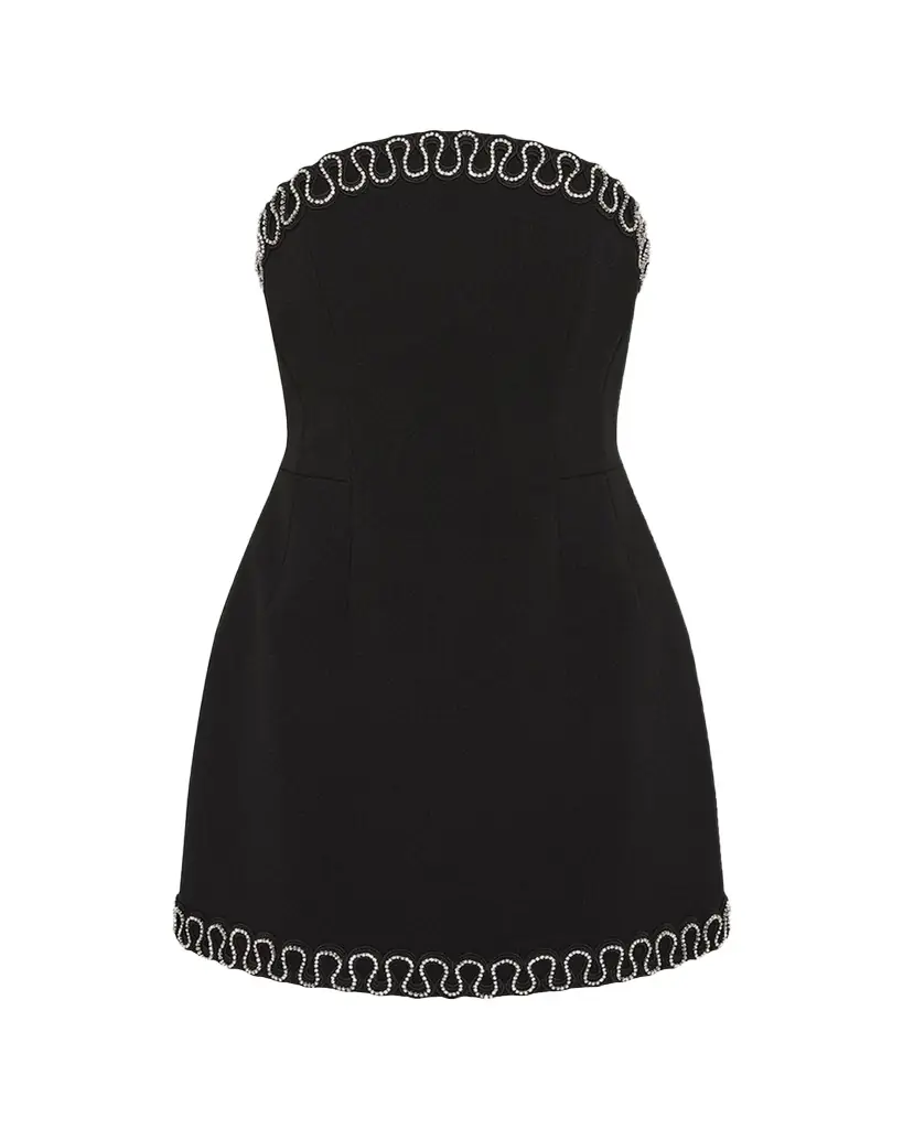 REBECCA VALLANCE Nyx Bonded Crepe Strapless Mini Dress