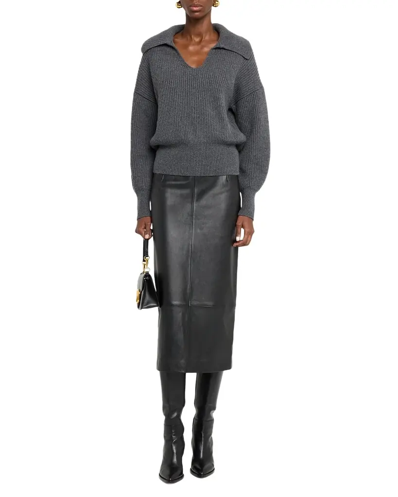 Joseph Blouson Rib-Knit Sweater