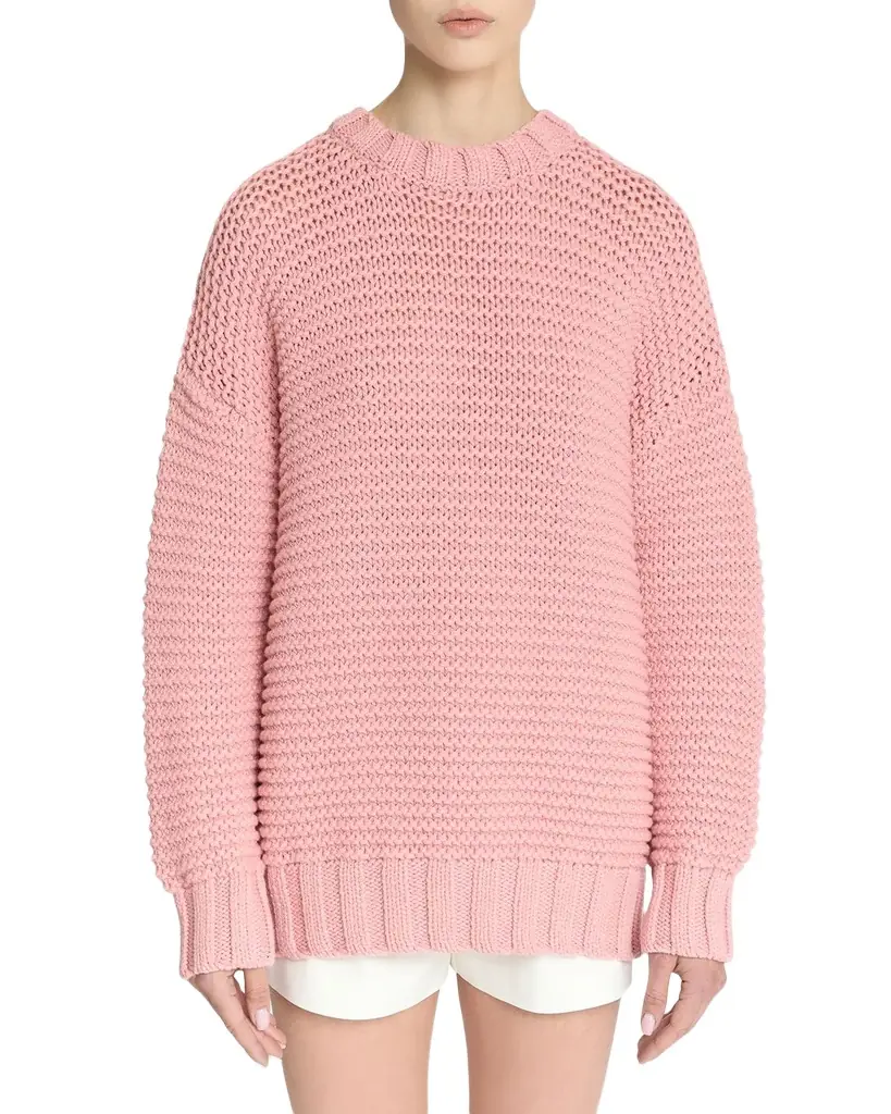 Malo Emma Cashmere Chainette Knit Crewneck Sweater