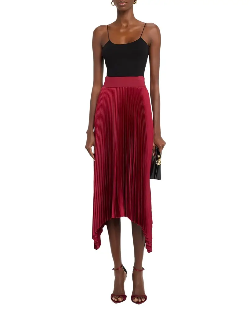 Joseph Ade Plisse Handkerchief Midi Skirt