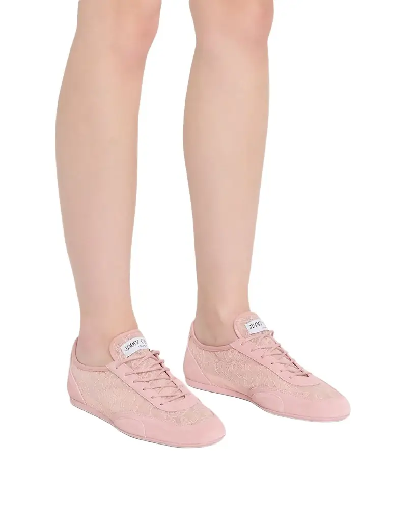 Jimmy Choo Sunny Floral Lace and Suede Trainers
