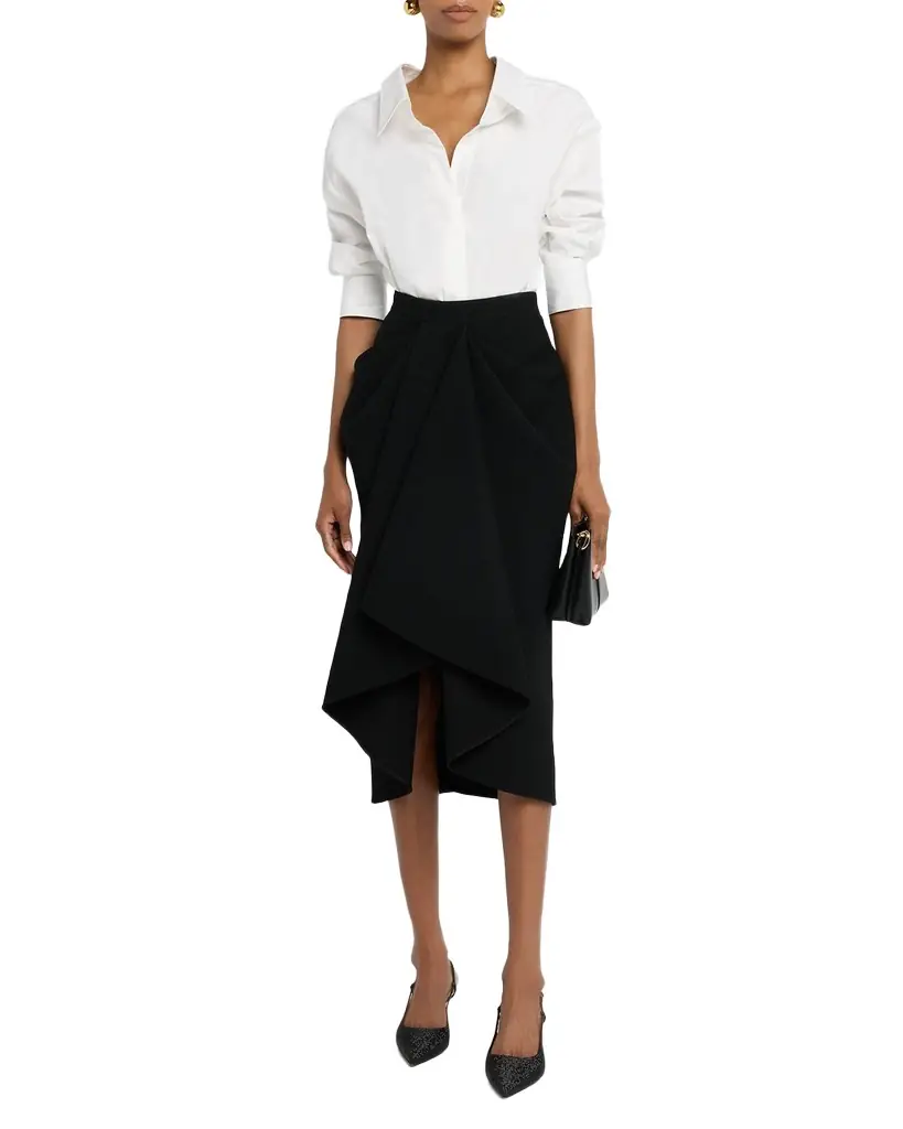Givenchy Draped Midi Skirt