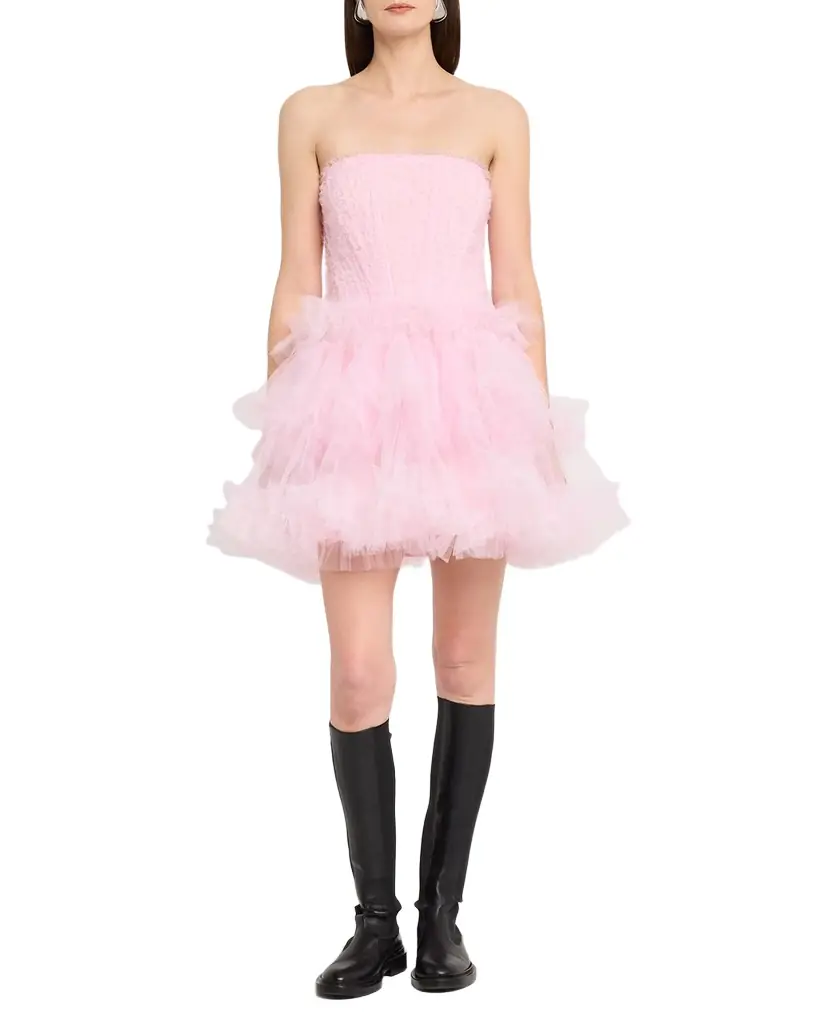 AKNVAS Edel Strapless Cocktail Dress