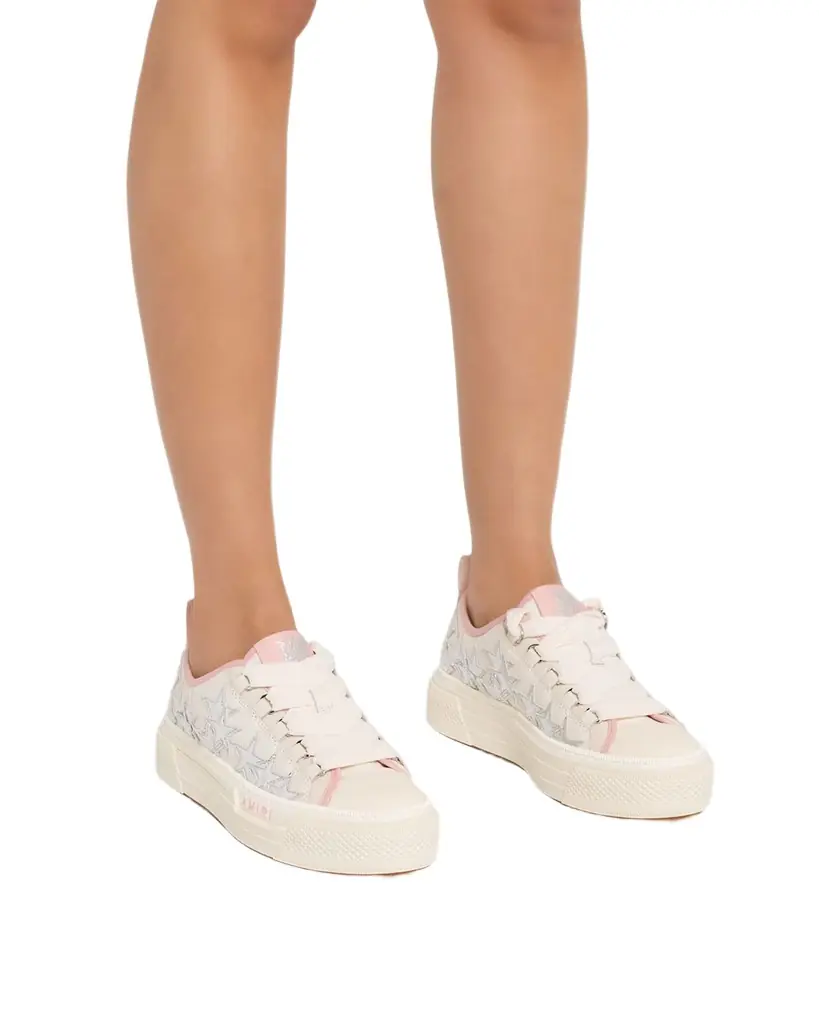 Amiri Metallic Stars Court Low Leather Low-Top Sneakers