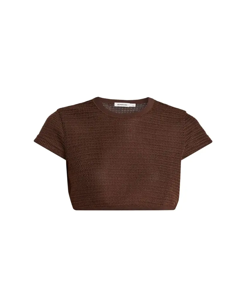 SIMKHAI Lidie Knit Crop Top