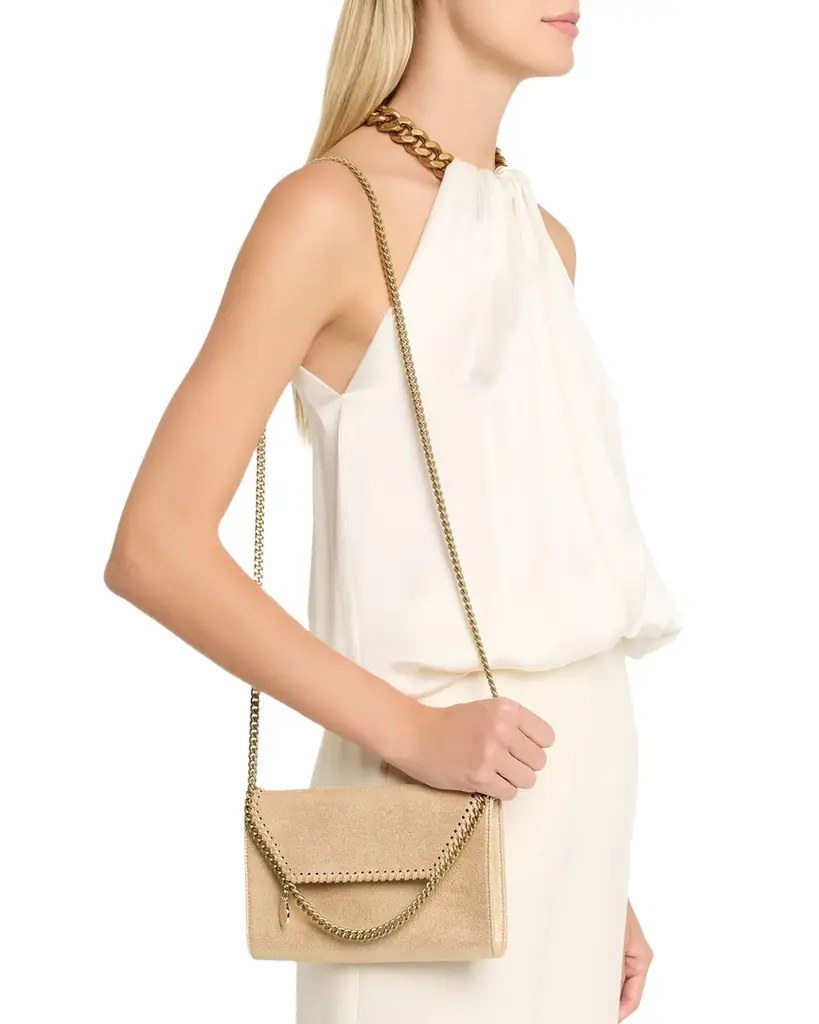 Stella McCartney Falabella Metallic Wallet Crossbody Bag