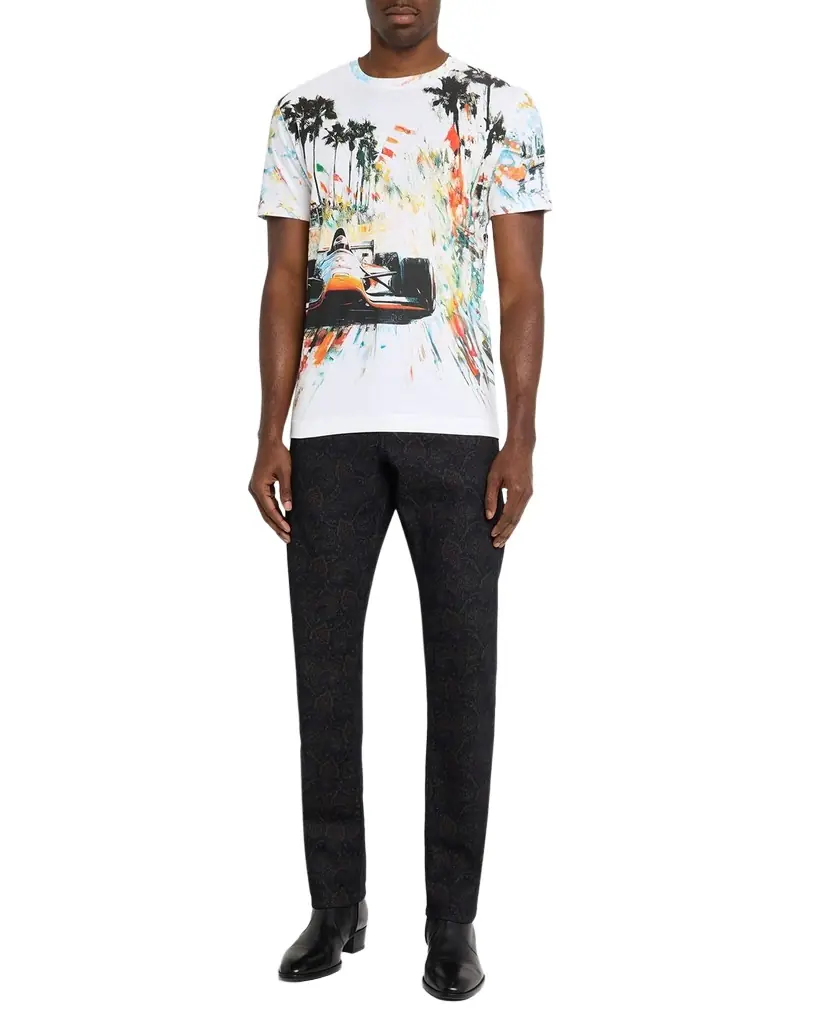 Robert Graham Men 's Final Lap Cotton Graphic T-Shirt