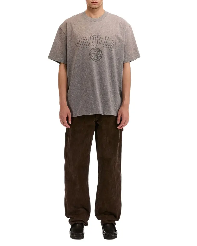 vowels Men 's Faded Collegiate Tee