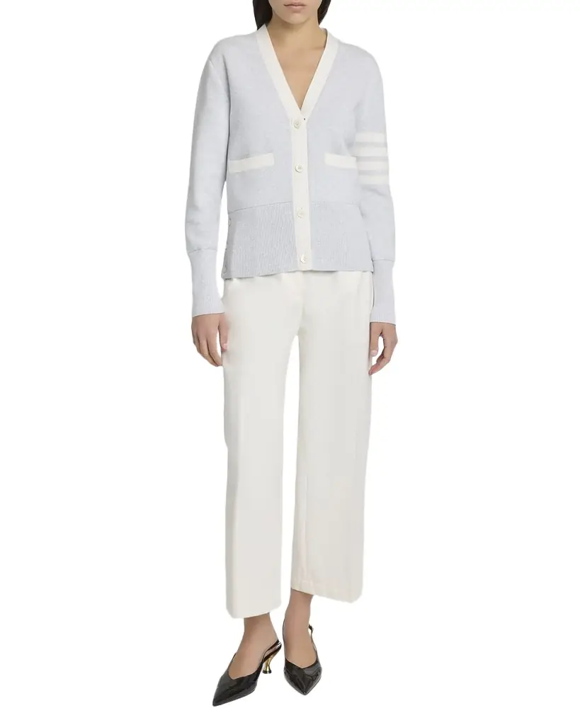 Thom Browne Milano Knit V-Neck Cardigan