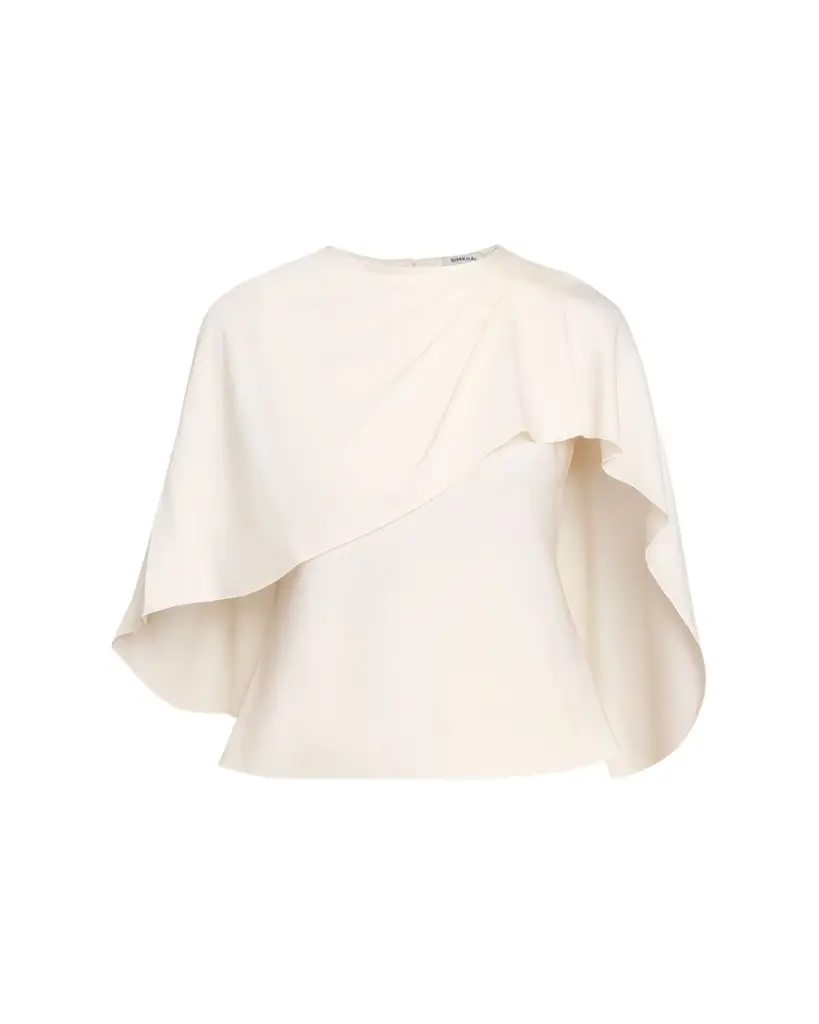 SIMKHAI Eliora Satin Cape Top