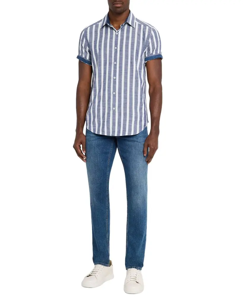 Robert Graham Men 's Preston Stripe Short-Sleeve Shirt
