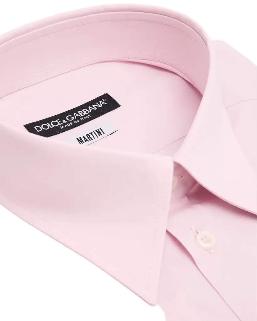Dolce & Gabbana Men 's Cotton Poplin Martini Fit Solid Dress Shirt