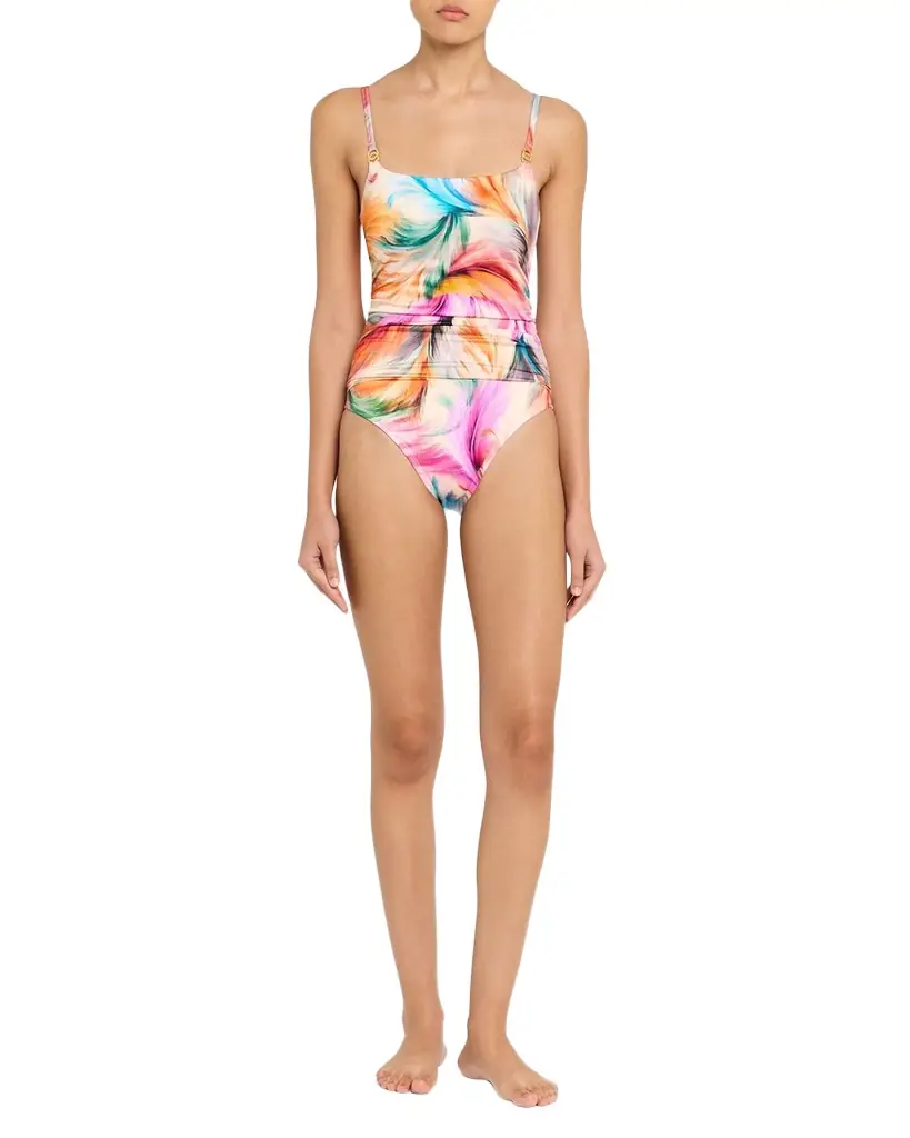 La Blanca Feathered Impressions Lingerie One-Piece Swimsuit