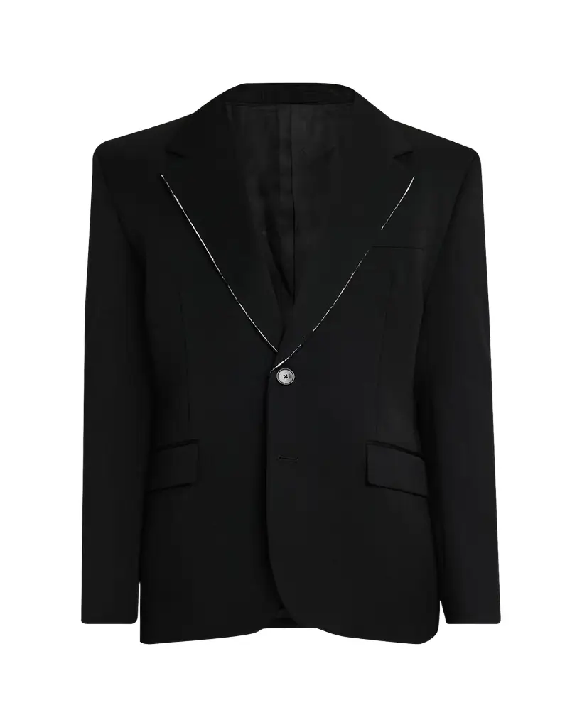 Givenchy Men's Fitted Wool Raw-Edge Two-Button Blazer