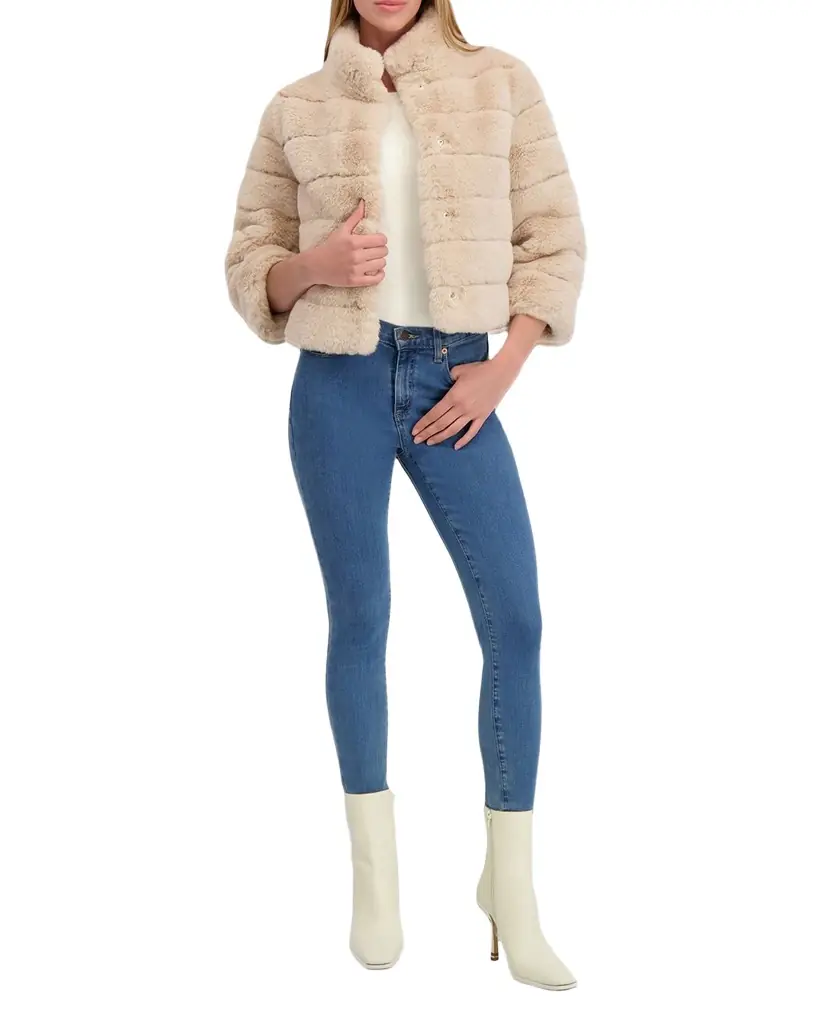Lyla Grant Fur-Free Short Faux Rabbit Coat