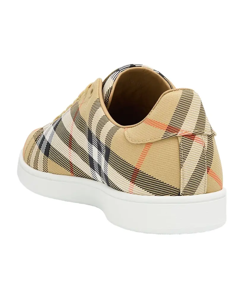 Burberry Men 's Check Set Nylon Blend Low-Top Sneakers