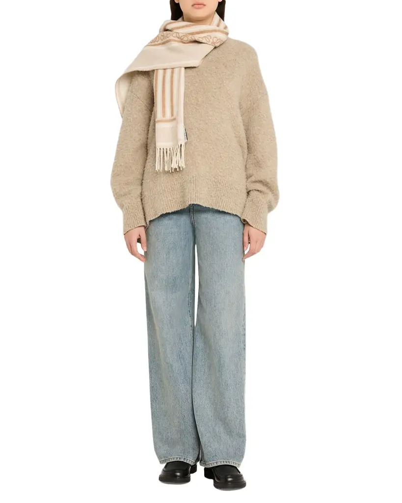 Loewe Anagram Wool and Cashmere Scarf