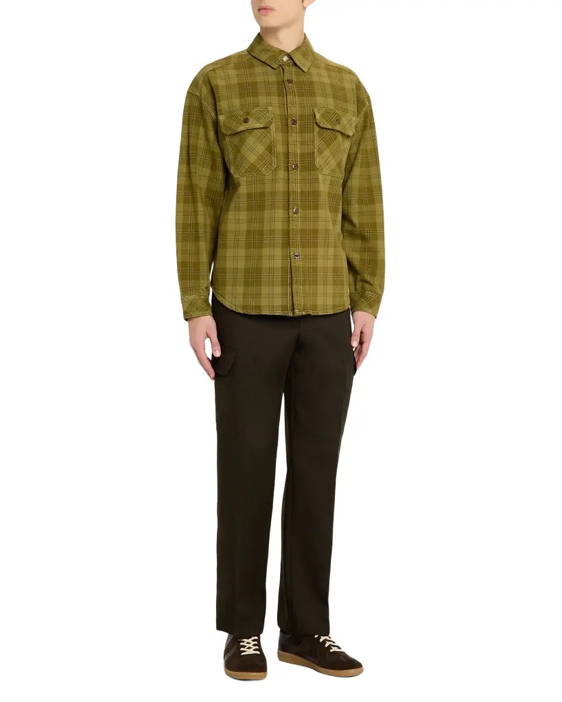 Scotch & Soda Men 's Washed Denim Check Overshirt