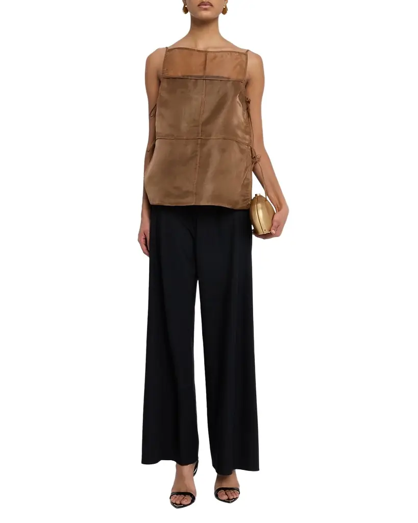 STAUD Chandler Paneled Sheer Top