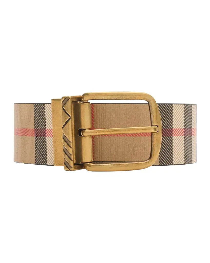 Burberry Men 's Pin-Buckle Reversible Leather Belt