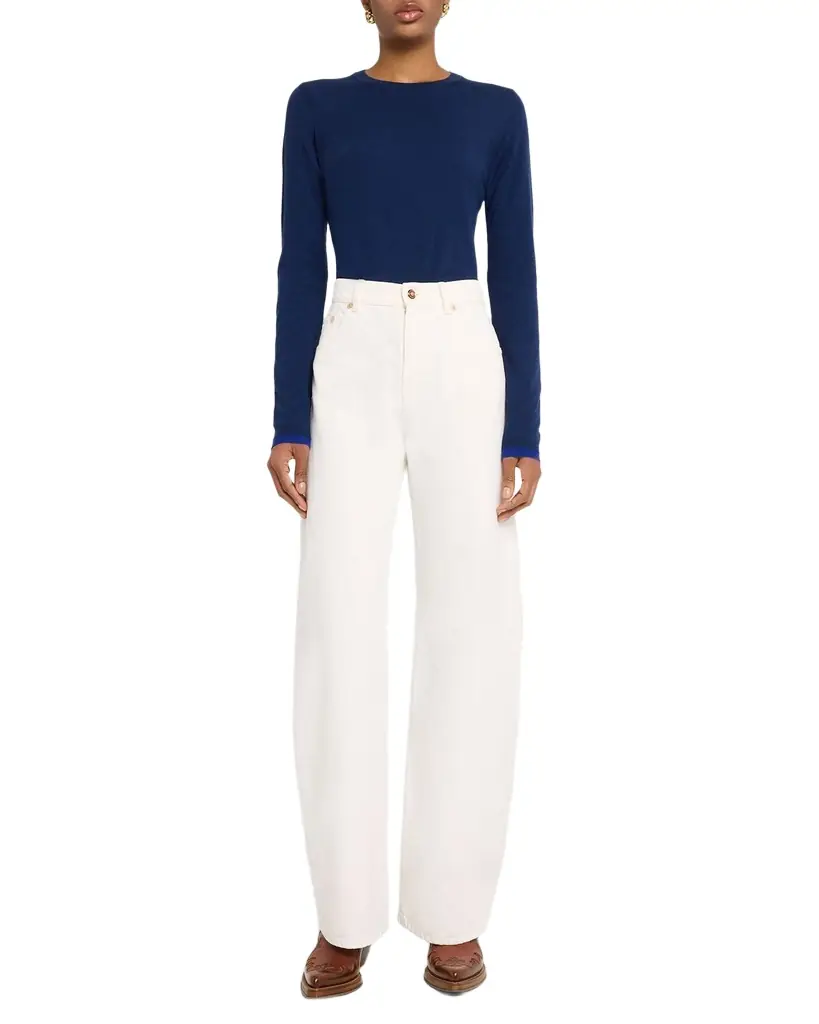 Gabriela Hearst Amoret Mid-Rise Wide Leg Jeans