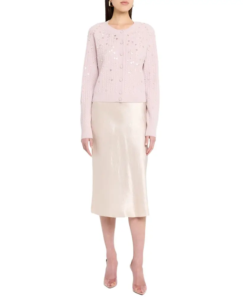 BERNADETTE Gilbert Embellished Crewneck Cardigan