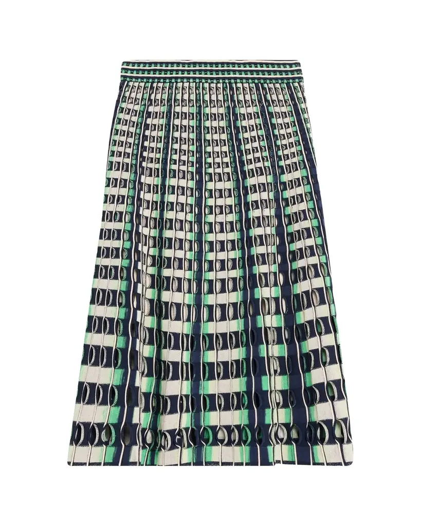 SIMKHAI Drue Openwork Midi Skirt