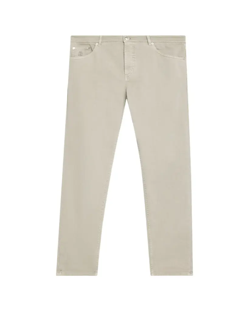 Brunello Cucinelli Men's Garment-Dyed Cotton Five-Pocket Pants