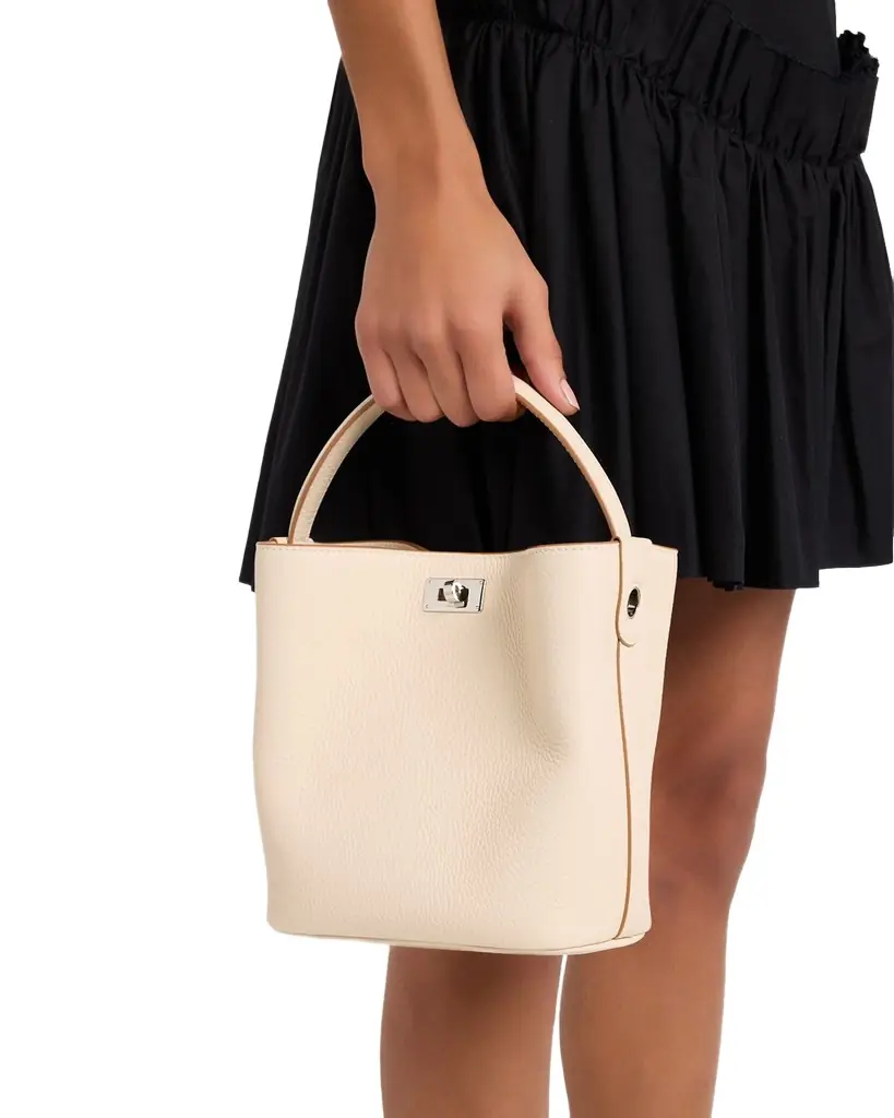Michino Paris Odeon Mini Leather Bucket Bag