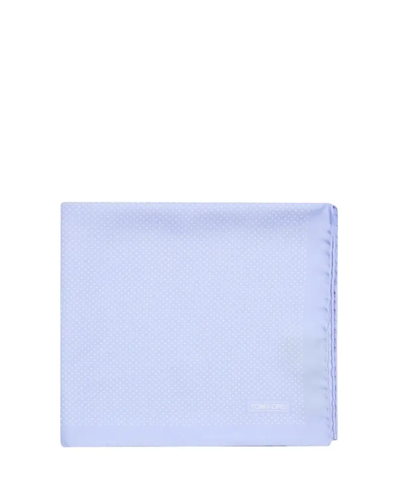 TOM FORD Men's Micro Polka Dot Silk Pocket Square