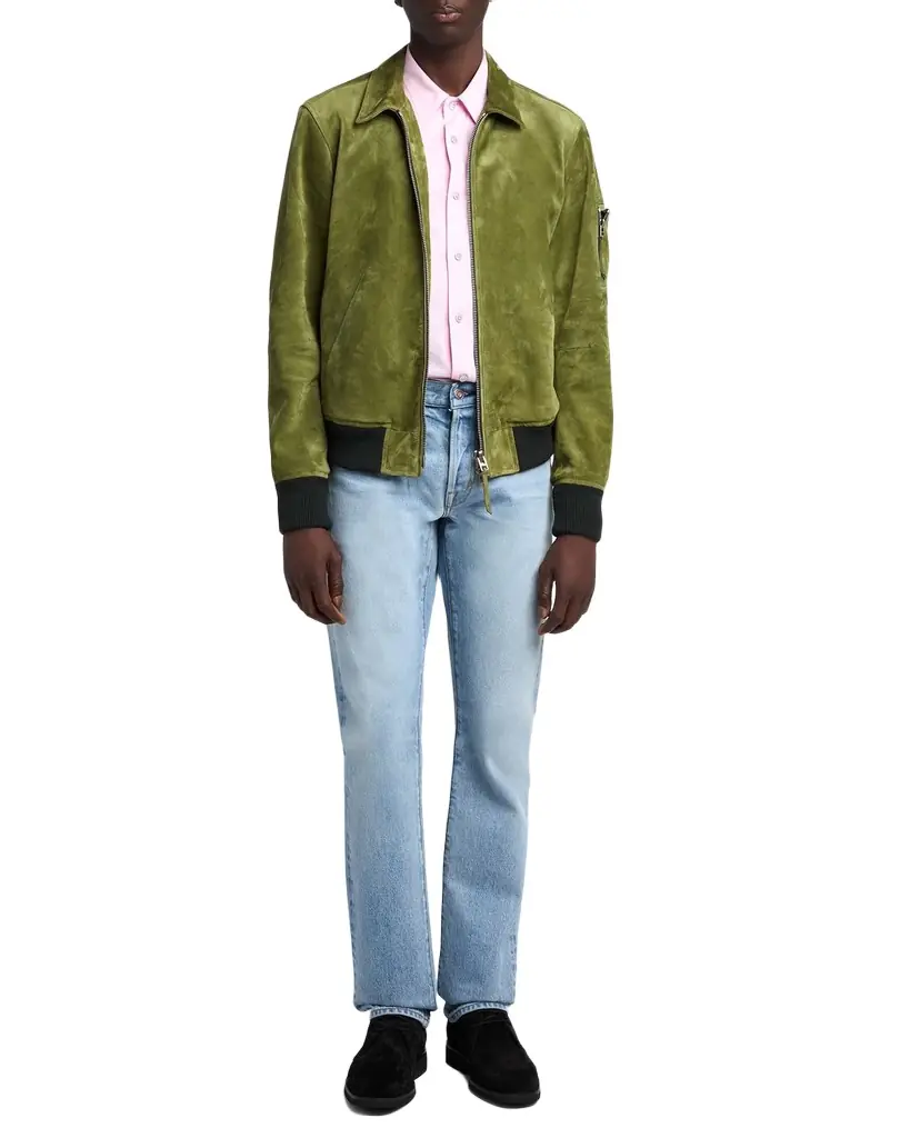 TOM FORD Men 's Silk and Cotton Jersey Button-Down Shirt
