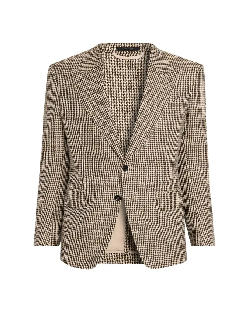TOM FORD Men's Shelton Pied de Poule Single-Breasted Sport Coat