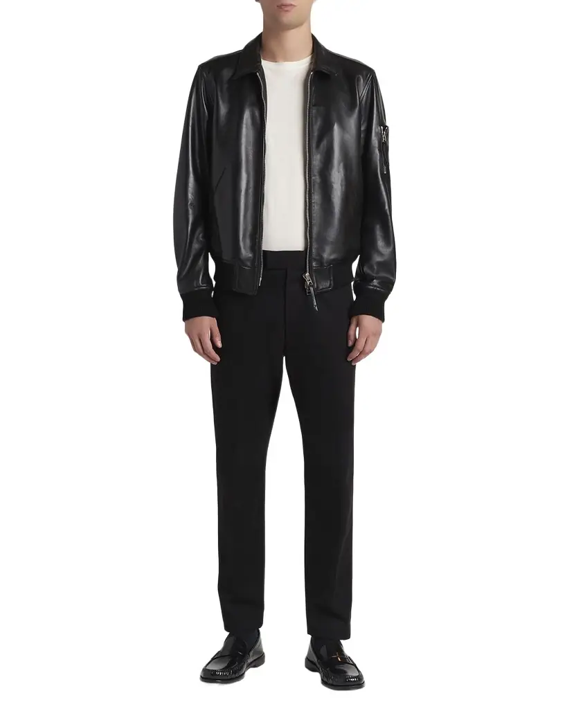TOM FORD Men 's Soft Nappa Leather Blouson Jacket