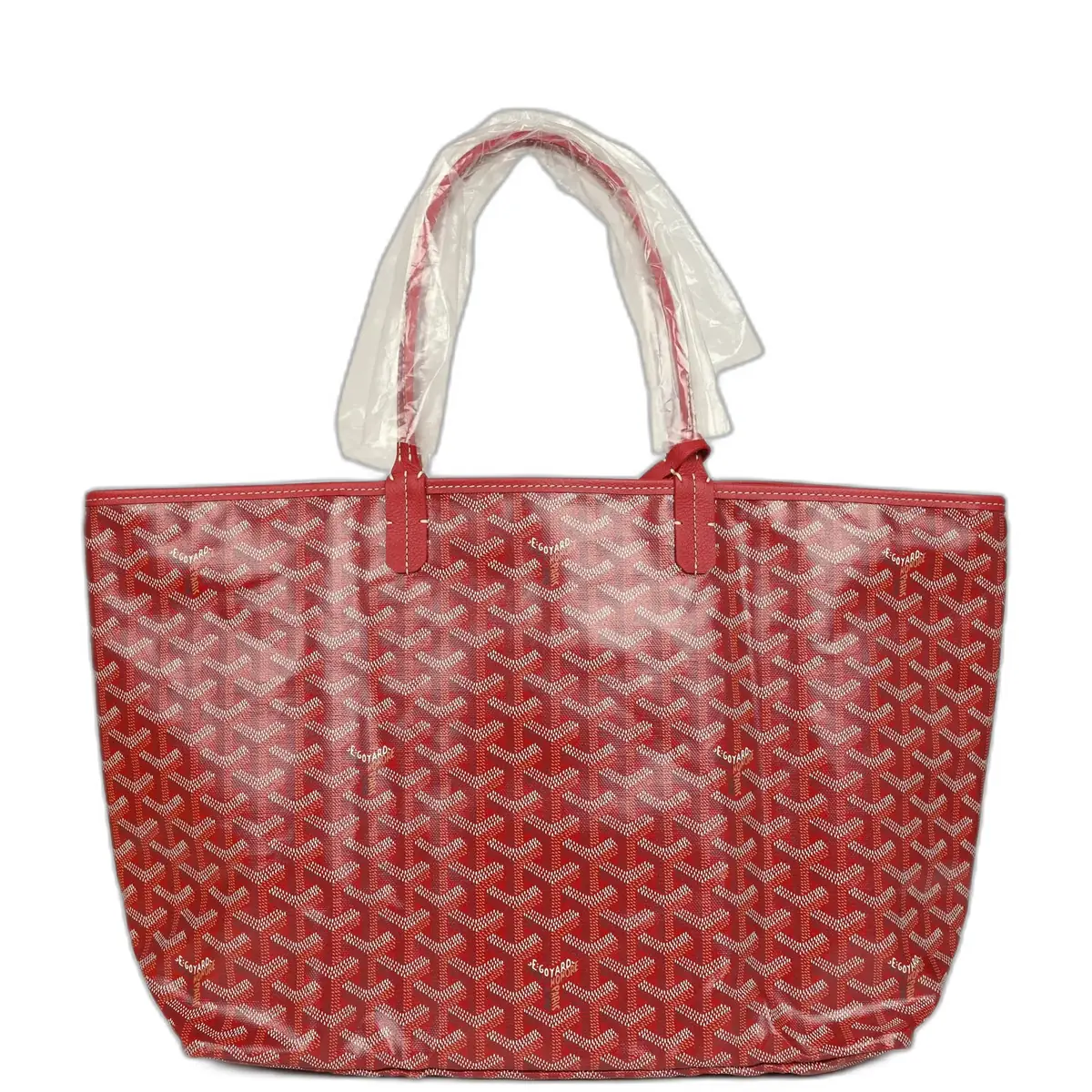 goyard Goyard Goyardine Red Saint Louis PM Tote Bag Palladium Hardware