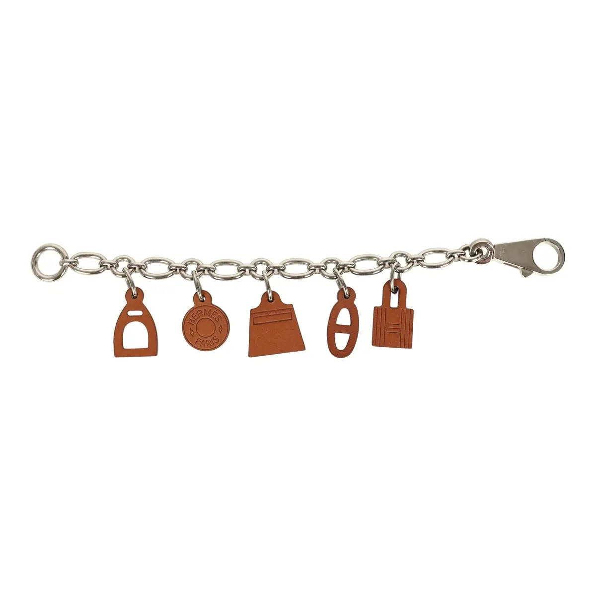hermes Pre-owned Hermes Olga Bag Charm Fauve Barenia Palladium Hardware