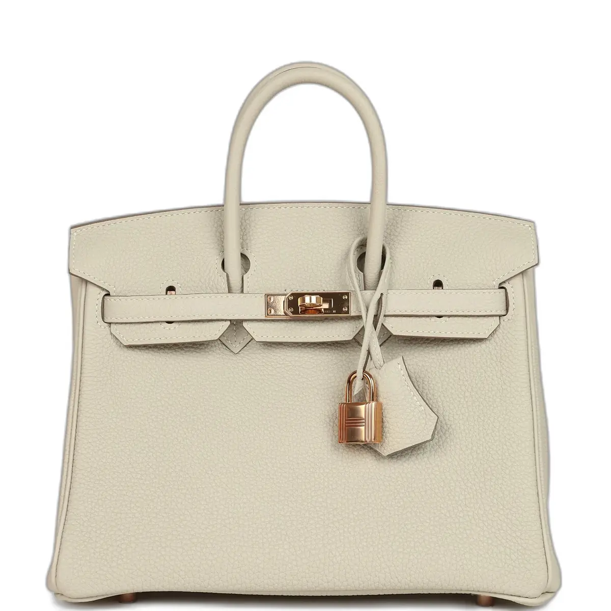 hermes Pre-owned Hermes Special Order (HSS) Birkin 25 Craie Verso Togo Rose Gold Hardware