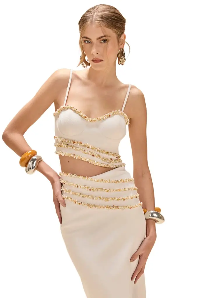 PatBo JADE KNIT EMBROIDERED TOP