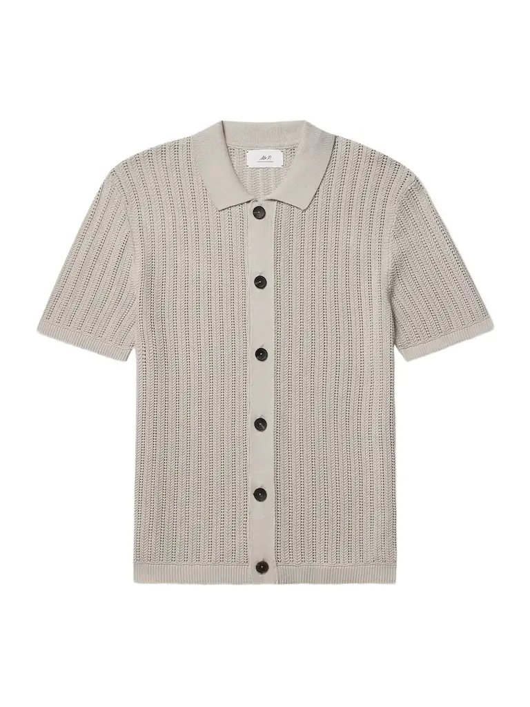MR P. Pointelle-Knit Cotton Shirt - Men