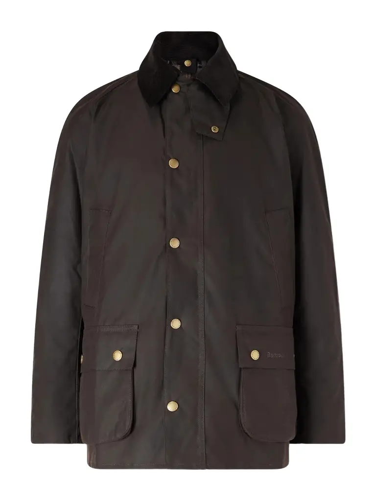 Barbour Ashby Corduroy-Trimmed Waxed-Cotton Jacket - Men