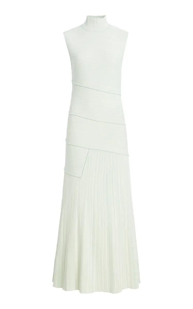 Proenza Schouler Federica Micro Pleat Knit Maxi Dress