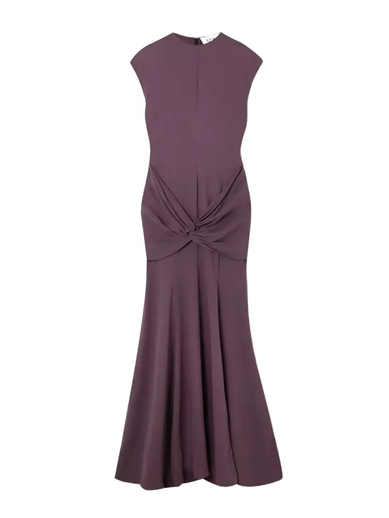 Tove Ames Knotted Draped Stretch-jersey Maxi Dress