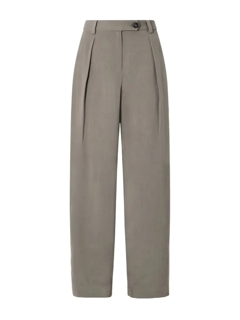 Matteau Pleated Woven Straight-leg Pants