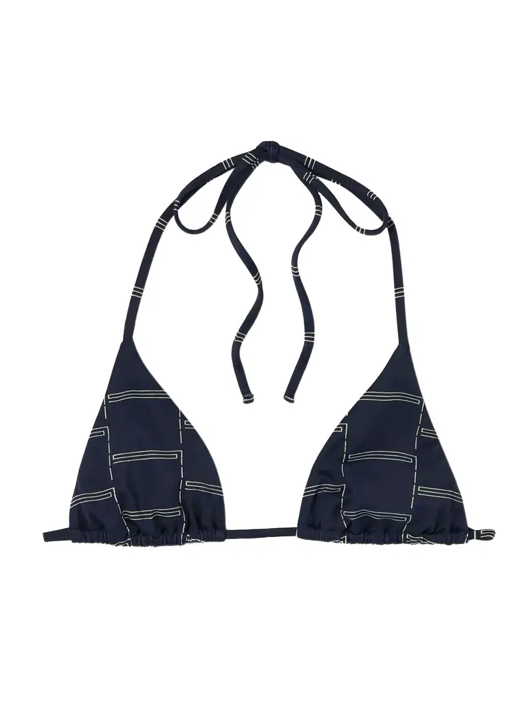 Matteau The String Printed Recycled Triangle Bikini Top
