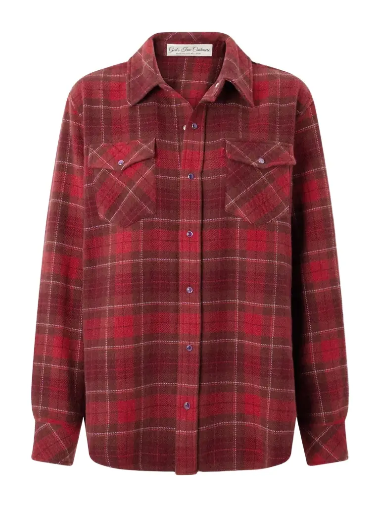 God’s True Cashmere Checked Cashmere Shirt