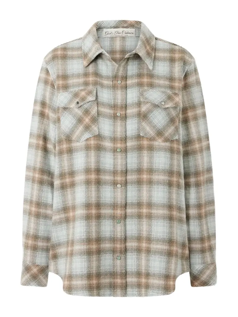 God’s True Cashmere Checked Cashmere Shirt