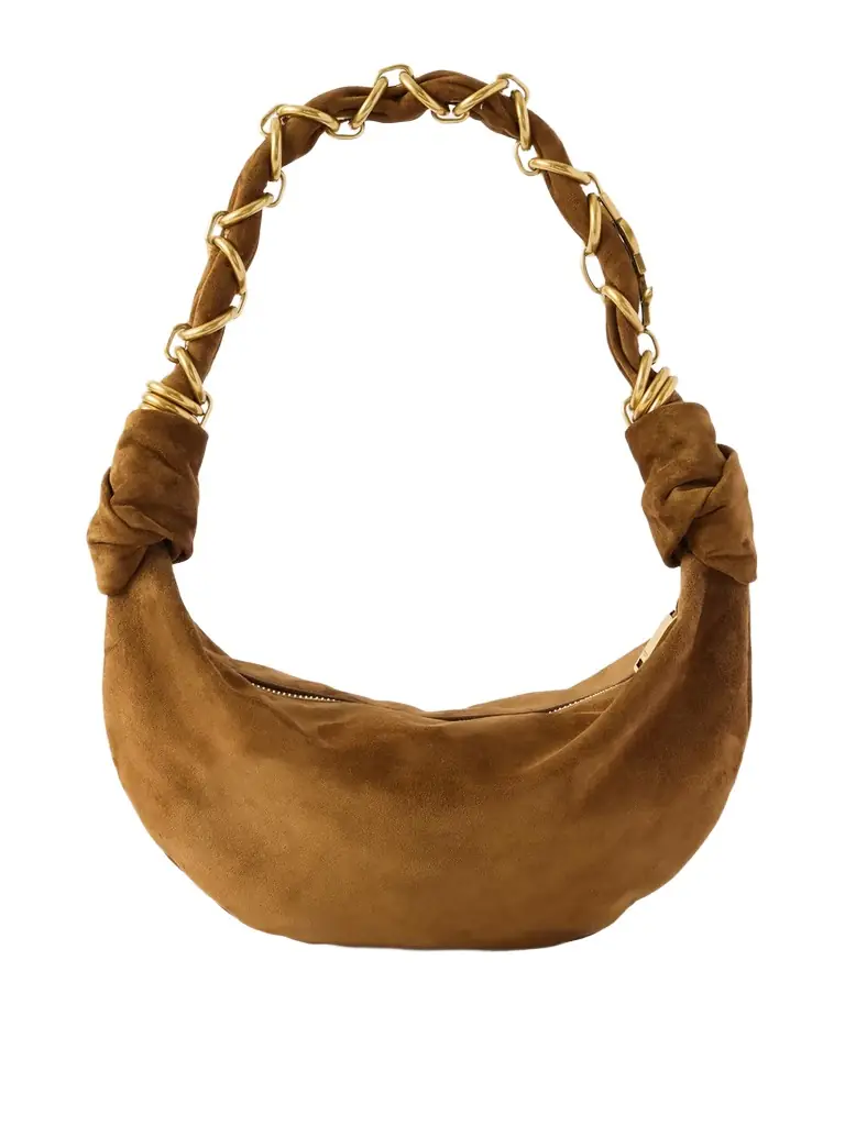 Saint Laurent Amalia Mini Suede Shoulder Bag