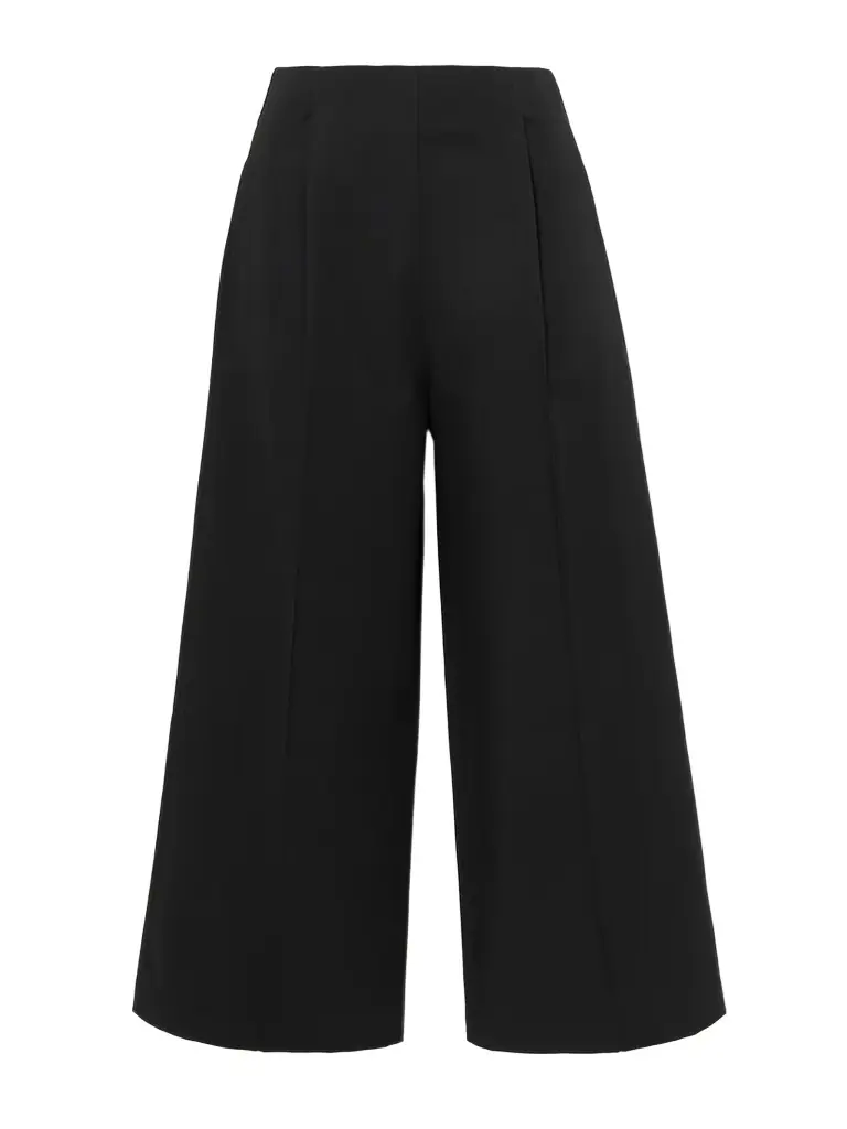 DESTREE Martha Linear Cotton-faille Wide-leg Pants