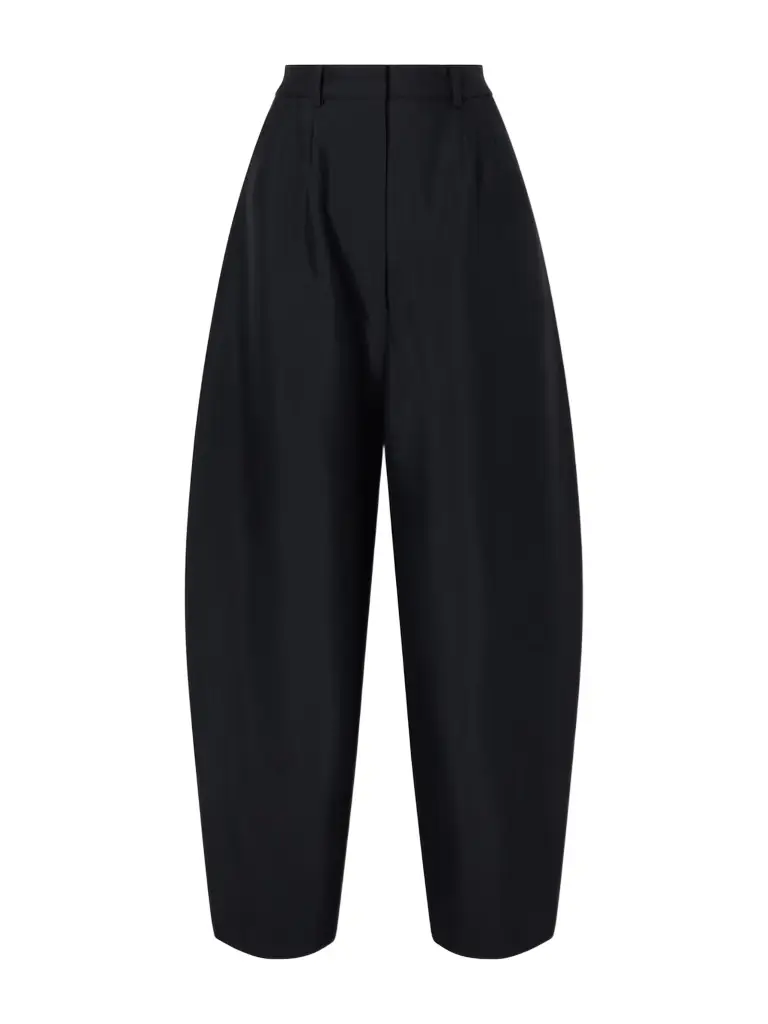 Magda Butrym Pleated Wool And Mohair-blend Barrel-leg Pants