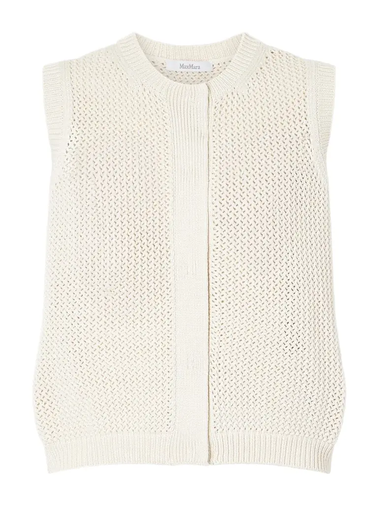 Max Mara Open-knit Silk-blend Top